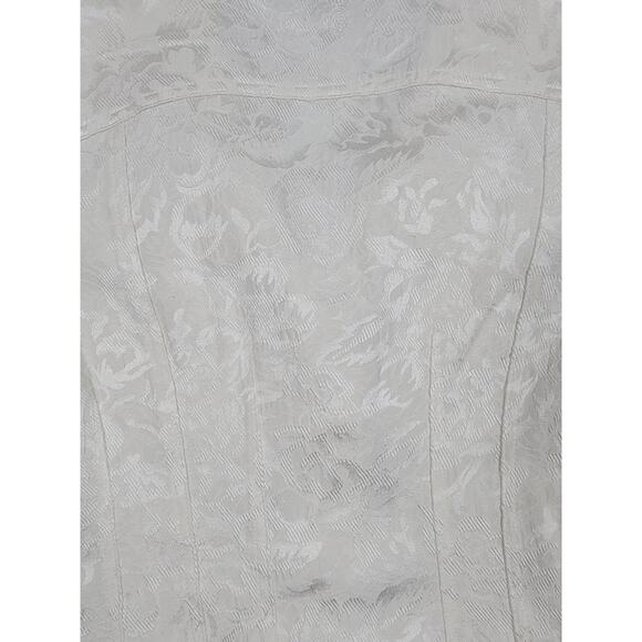 Vintage Christine‎ Alexander Swarovski Crystal Floral Jacket White Womens Medium - Picture 5 of 12